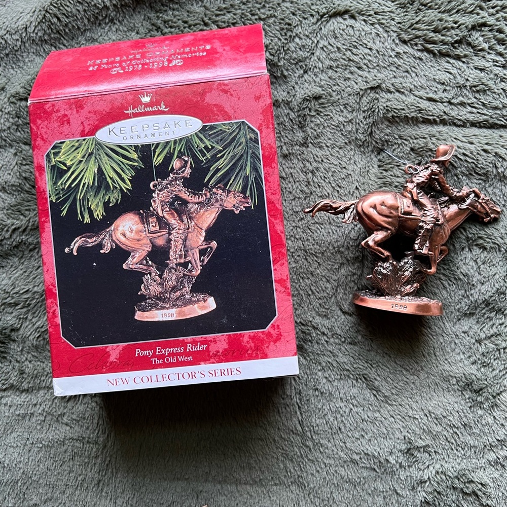 Hallmark Keepsake Pony Express Rider Ornament - Copper